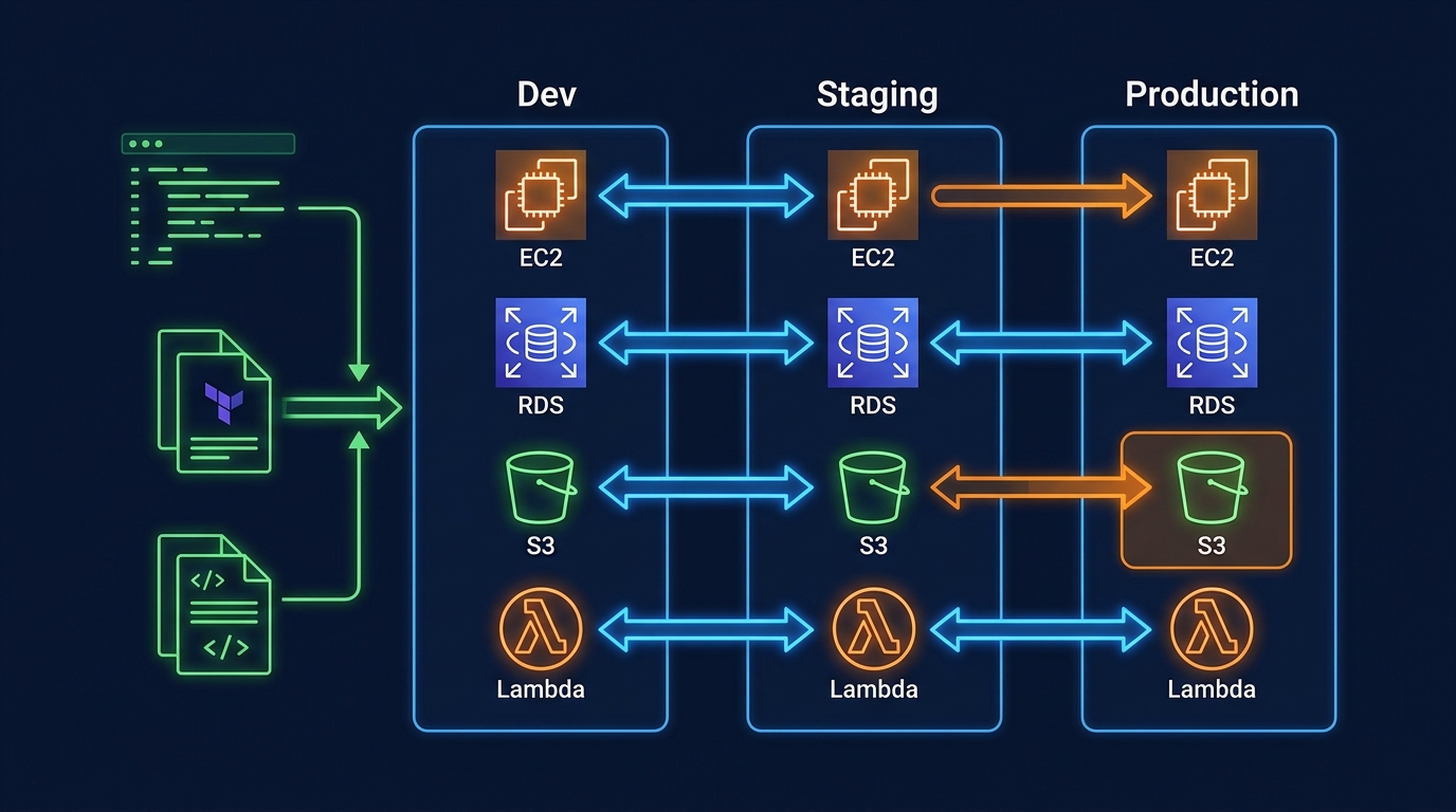 AWS Environment Parity: Why Dev/Staging/Prod Drift Costs More Than It Saves